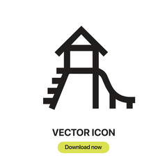 Sledge icon vector. Linear-style sign for mobile concept and web design. Sledge symbol illustration. Pixel vector graphics - Vector.	