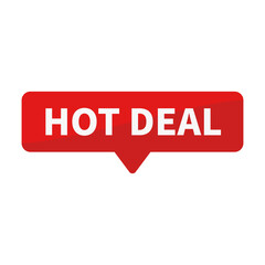 Hot Deal In Red Rectangle Shape For Sale Advertisement Business Marketing
