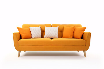 A contemporary couch set against a plain backdrop as part of a furniture inspiration.