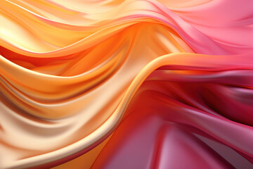 Obraz premium Vibrant Pink, Orange, and Yellow Fabric Abstract