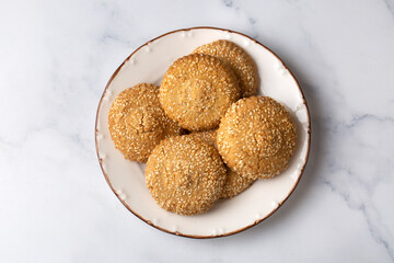 Cookies made with cookie molds named kombe. Traditional local foods of Antakya.