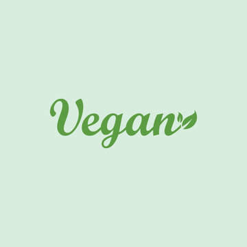 vegan writing typography design logo