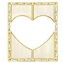 Gold heart frame