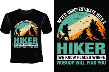 Hiking T Shirt Design