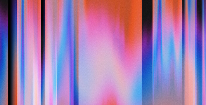 4K Beautiful color gradient background with noise. Abstract pastel holographic blurred grainy gradient banner background texture Colorful digital grain soft noise effect Nostalgia, vintage, retro	