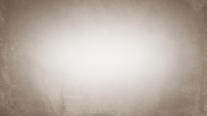 Sepia-toned vignette overlay effect with light wear and tear texture on transparent background