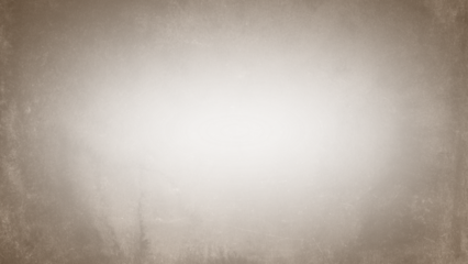 Sepia-toned vignette overlay effect with light wear and tear texture on transparent background