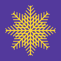 A Smooth snowflakes collection isolated on white background design and Soft yellow, gold Snowflakes on isolated blue background