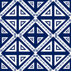 beautiful geometric repeat pattern. It is a vector image with geometric elements. It is an art design. used for clothing background wallpaper pattern wrapping Batik fabric illustration