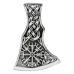 Silver Mjolnir pendant. Peruns ax. Pagan Style. Ancient amulet of Vikings and Slavs. A symbol of strength and power. Protection from evil spirits.