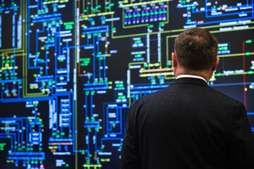 Engineer controls the power system