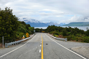 road in the mountains in new zealand