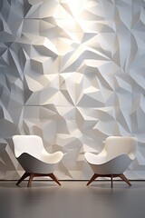 White 3D wall