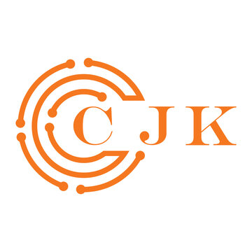 CJK letter design. CJK letter technology logo design on white background. CJK Monogram logo design for entrepreneur and business