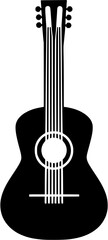 Music Festival Guitar Vintage Outline Icon In Hand-drawn Style