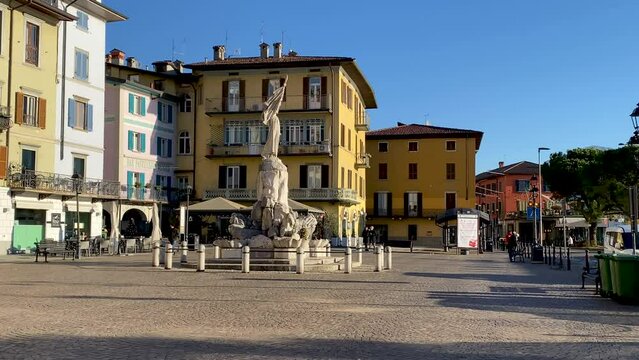 Lovere, lake Iseo, Italy, the Piazza XIII Martiri main square