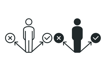 Person decision making. Illustration vector