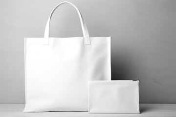 beautiful white tote bag mockup