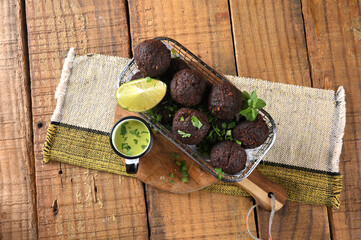 beef meatball, fried and cooked meatloaf tasty food bar food