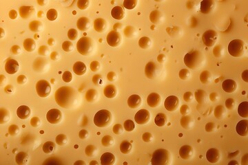 Fototapeta na wymiar Background with cheese texture, close-up view from above, background with porous cheese.