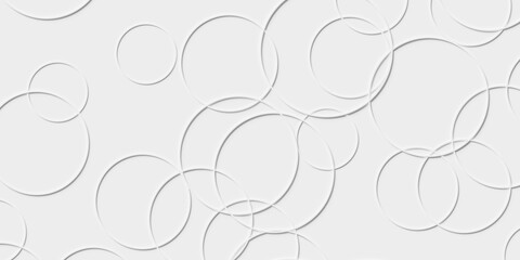 Layered scattered white rings or circles background wallpaper banner pattern