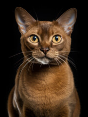 Fototapeta premium Burmese Cat, Studio Shot Isolated on Clear Background, Generative AI