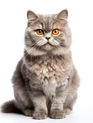 Obraz premium Selkirk Cat, Studio Shot Isolated on Clear Background, Generative AI