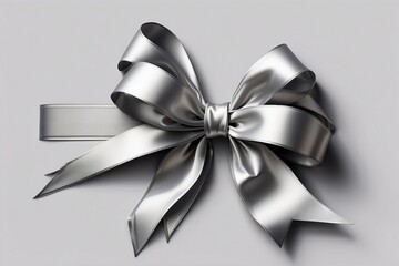 silver ribbon bow
