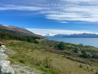 Fototapeta na wymiar Lake Pukaki, Aoraki / Mount Cook in New Zealand