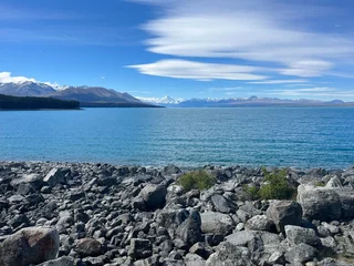 Crédence de cuisine en verre imprimé Aoraki/Mount Cook Lake Pukaki, Aoraki / Mount Cook in New Zealand