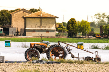old tractor in the Ebro delta