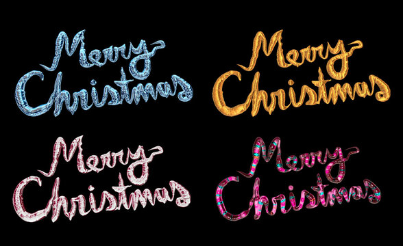 Merry Christmas greeting card design, merry christmas lettering