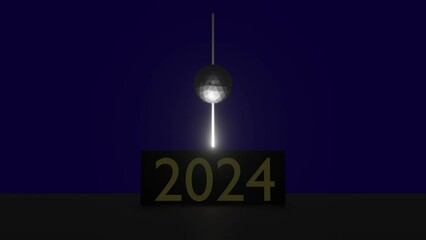 2024 New Years Ball Drop in NY's Time Square - 3D Rendered Animation
