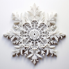 Beautiful patterned volumetric paper snowflake.