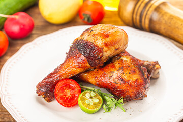 Delicious homemade roasted chicken legs