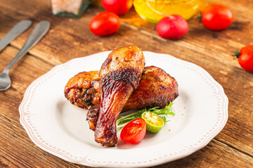 Delicious homemade roasted chicken legs