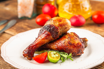 Delicious homemade roasted chicken legs