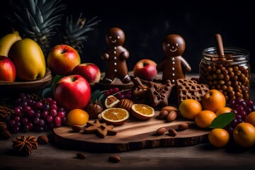 still life with fruits and berries