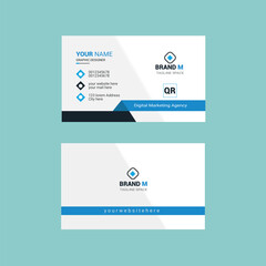modern business card print templates. Personal visiting card with company logo. Vector illustration. Stationery design