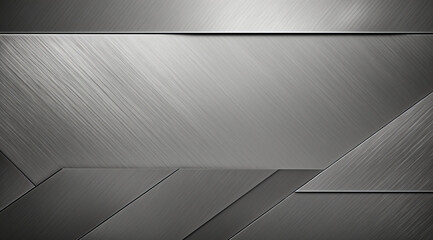 Horizontal and diagonal lines on a matte brushed sheet of metal surface creating a geometric pattern.