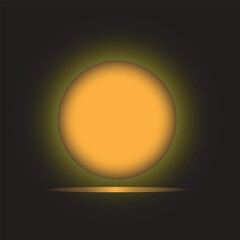 abstract Summer sun. orange sun retro landscape glowing background. Rising sun, sunset, dawn illustrations. orange colour round shape. sun background.