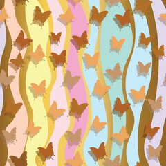 butterfly pattern in vector, with beautiful seamless geometric colors, for background wallpaper, fabric, wrapping paper etc.