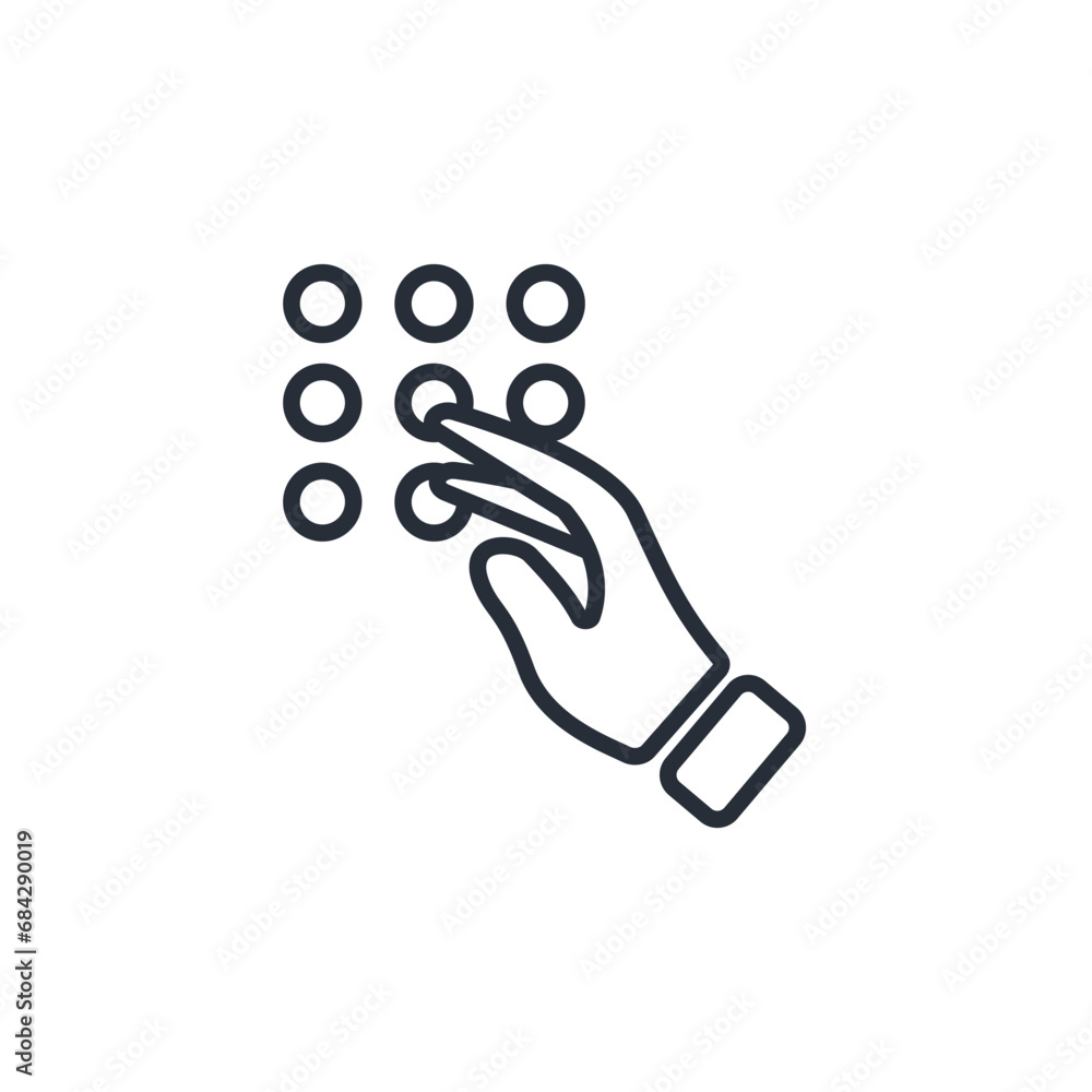 Poster pin code icon. vector.editable stroke.linear style sign for use web design,logo.symbol illustration.