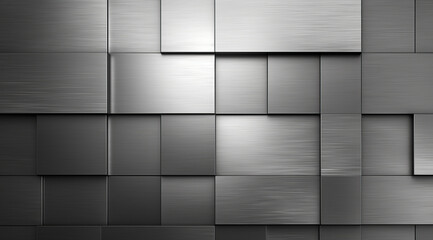 Brushed metal texture with a neat square grid pattern. - obrazy, fototapety, plakaty