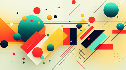 Crafting a Dynamic Background Using Geometric Lines and Shapes