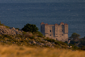 Fototapeta na wymiar The Nehaj fortress, the medieval building on the hill above Senj, Croatia