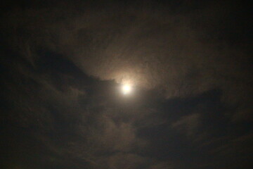 Naklejka premium Moon 月のある景色 月空