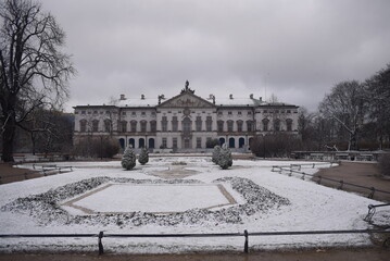 Fototapeta na wymiar Varsovia bajo la nieve