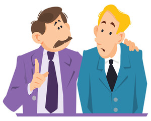 Men friends talking. Illustration for internet and mobile website.
