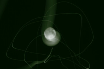 満月　月の軌跡